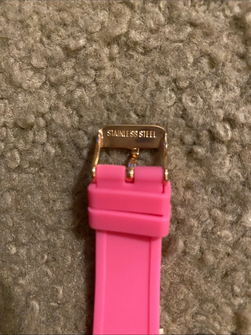 Juicy Couture Pink Silicone Crystal Accent Watch